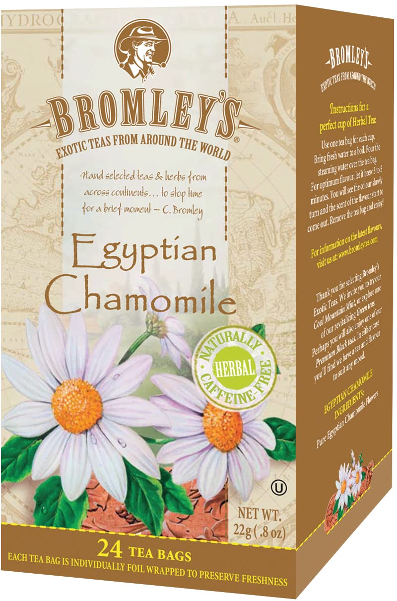 Bromley's Egyptian Chamomile Exotic Tea, 24 Count (Pack of 3)