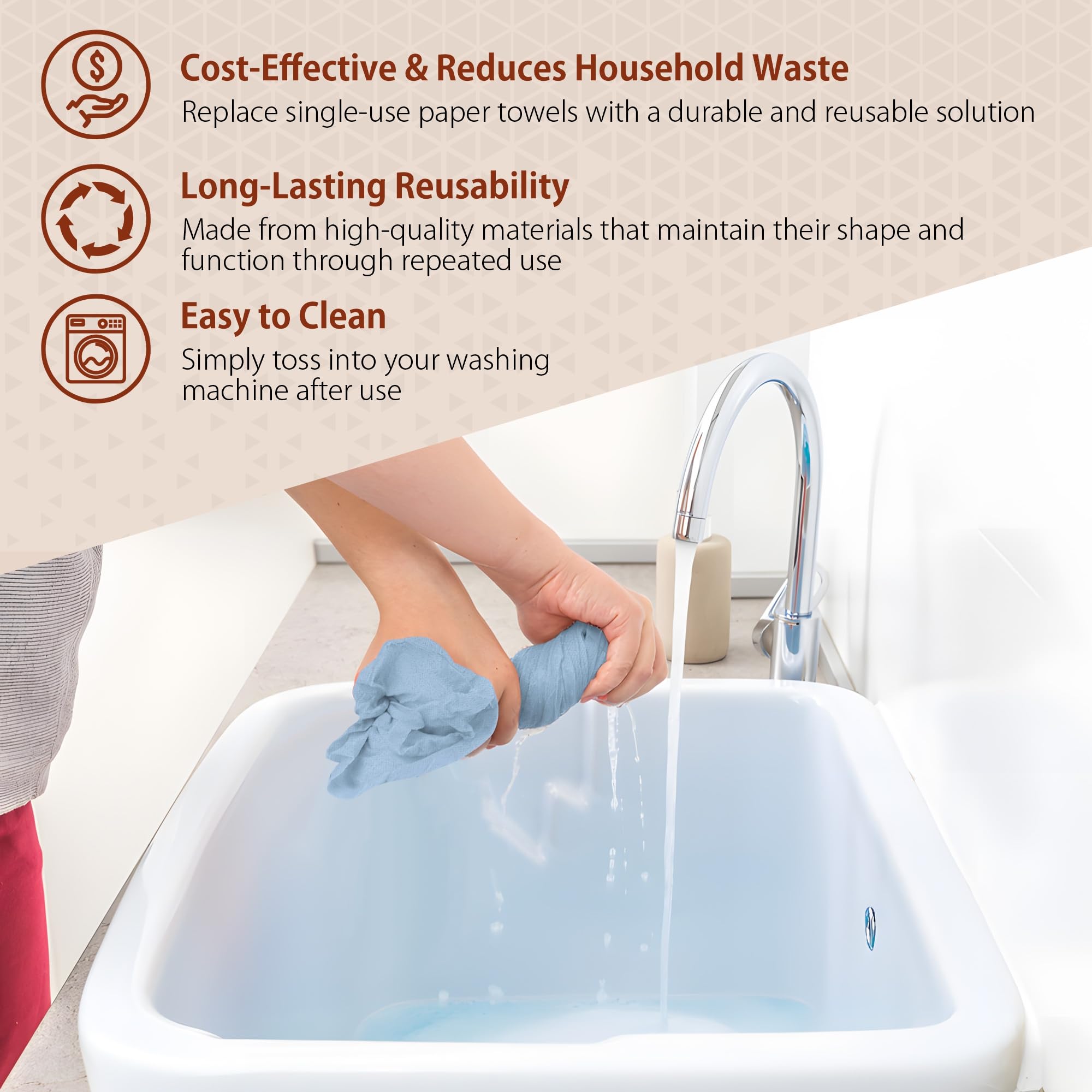 H4N Microfiber Cleaning Cloth Roll, 85 Pack Micro Fiber Wash Cloths for Car, Tear Away Towels, Ultra Absorbent Dish Rags, Non-Abrasive, Reusable