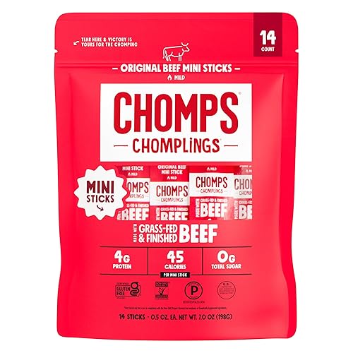 Chomps Chomplings Original Beef Mini Sticks 14 Count, 0.5 OZ