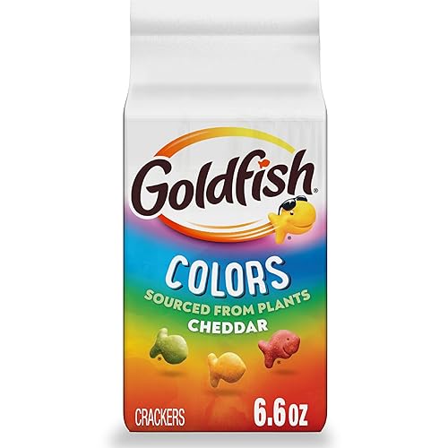 Goldfish Colors Cheddar Cheese Crackers, Baked Snack Crackers, 6.6 oz Bag