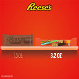 REESE'S Crunchy Peanut Peanut Butter and Peanuts King Size, Candy Bars, 3.2 oz (18 Count)