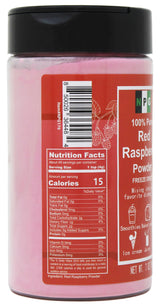 NPG Freeze Dried Red Raspberry Juice Powder 7 Oz, Seedless Fine Superfood Powder for Flavoring, Coloring, Baking, Smoothies, Purees, and Acai Bowls