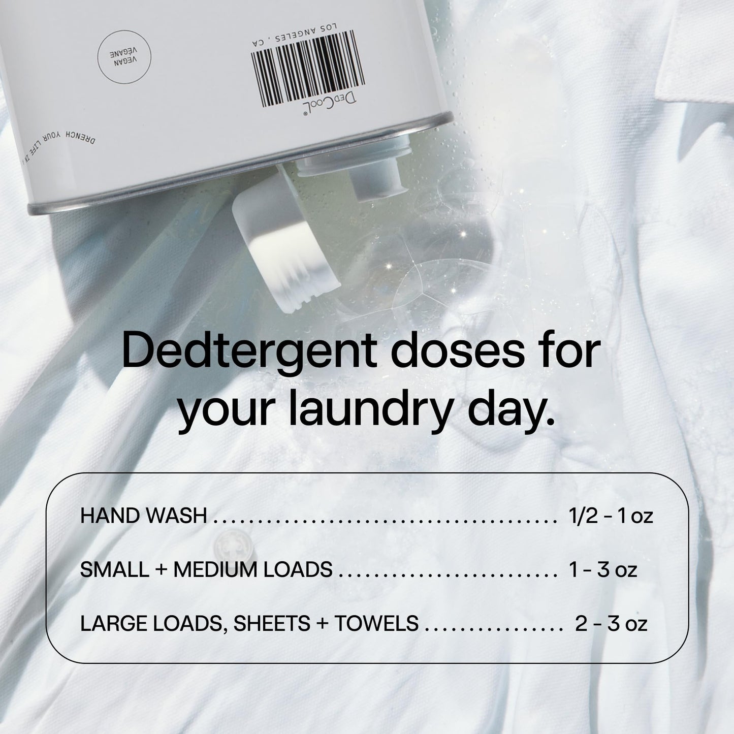 DedCool Liquid Laundry Detergent in Xtra Milk | Luxurious Scent | Stain-Removing Formula | Infused with Natural Essential Oils | Non-Toxic | Up to 60