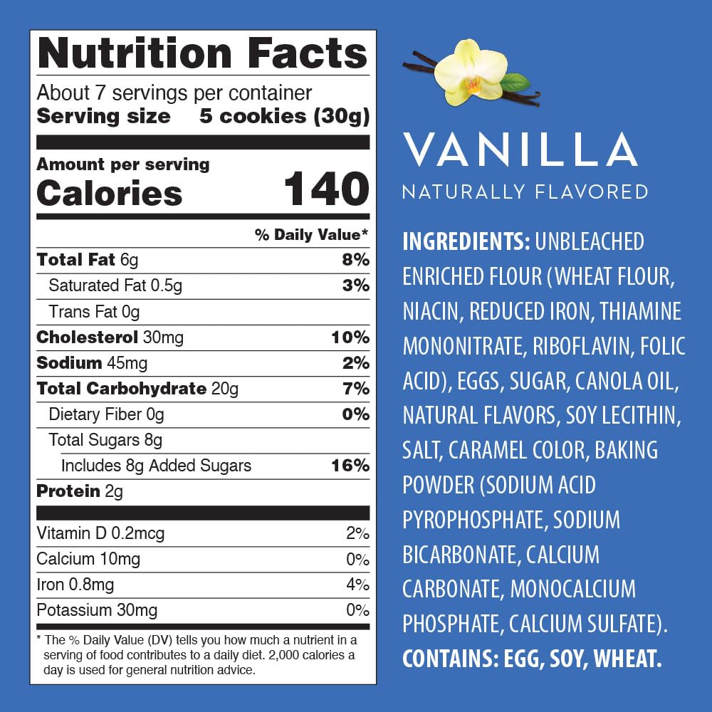 Reko Pizzelle Authentic Italian Style Waffle Cookie, Vanilla, 7 Ounce (Pack of 1)