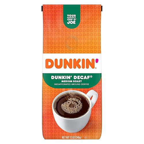 Dunkin' Donuts® Ground Coffee, Medium Roast, Decaf, 12 Oz Per Bag