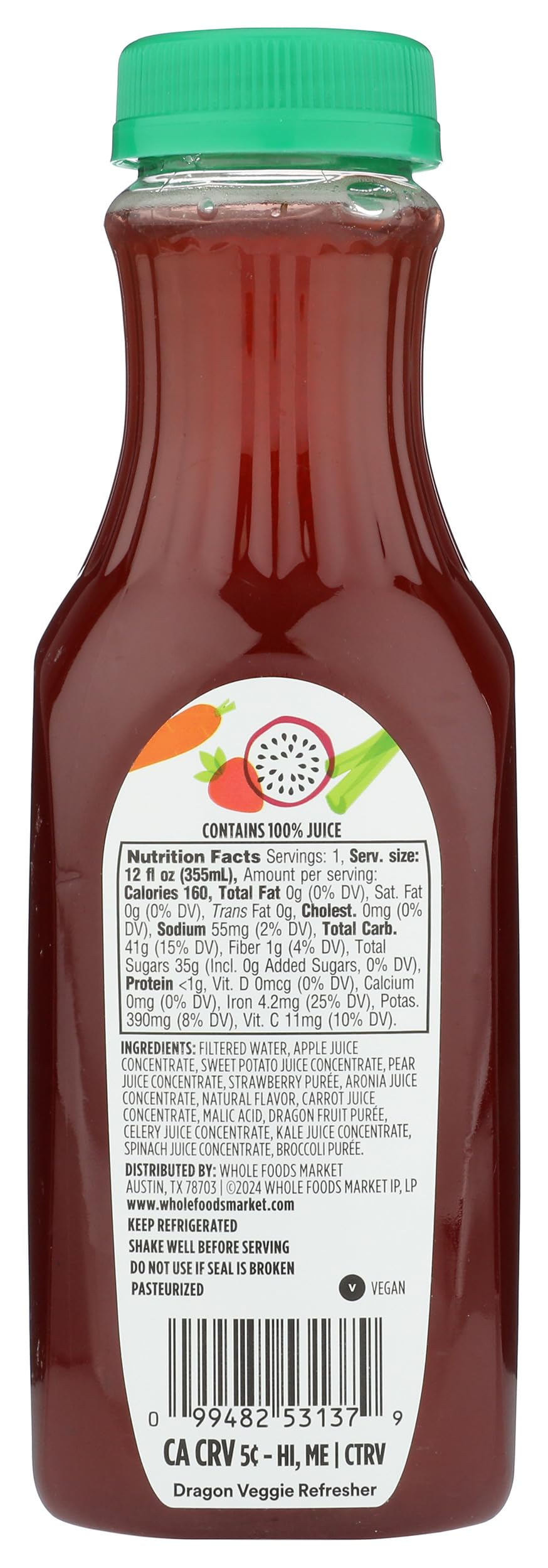 365 by Whole Foods Market Dragonfruit Veggie Blend, 12 FZ