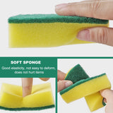 Individually Wrapped Sponges, Kitchen Dishwashing Sponge Bulk, Non Scratch Dishes Scouring Pad Dishcloth, Odor-Free Sponge Wipes for Household