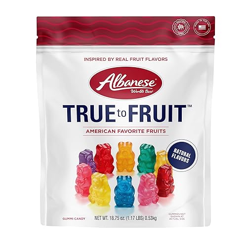 Albanese World's Best True to Fruit™ - American Favorite Fruits Gummies, 18.75oz Bag of Candy