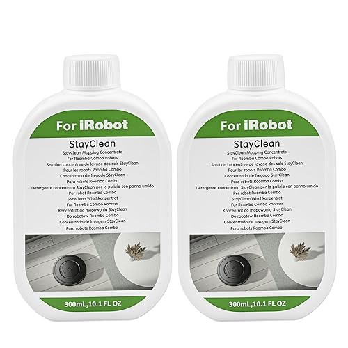 Liminfeit 2 Pack Floor Cleaning Solution for Roomba Plus 405 505 Max 705 Combo Robot, Mopping Concentrate for iRobot Roomba, Residue & Streak Free
