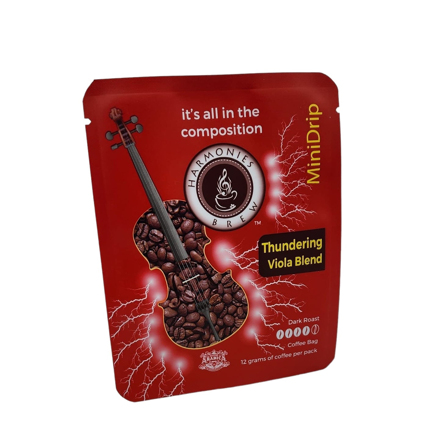 Thundering Viola Box of Brew - 10 Pack Single Serve Pour Over Coffee, Certified Fairtrade, Organic Dark Roast