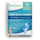 Tru Earth Toilet Bowl Cleaner Eco-Strips | Plastic Jug-Free, Septic-Safe for Cleaning | Easy to Use | 24 Strips