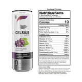 Weinner CELSIUS Sparkling Grape Rush Functional Essential Energy Drink, 12 Fl Oz (Pack of 12)
