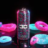 3D Energy CANDY BLAST | Sugar Free Energy Drink | Pre Workout Energy | 200mg Caffeine with Taurine and L-Carnitine | 16 Fluid Ounce | 12 Pack | Black