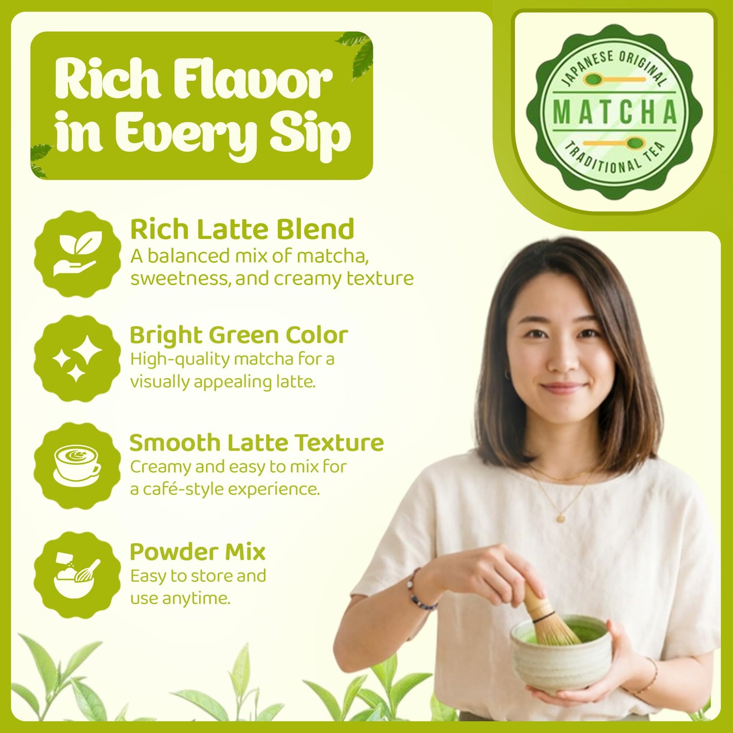 Cappuccine Matcha Green Tea Latte Frappe Mix, 3 Pounds Makes 36 Servings