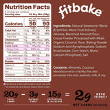 FitBake Keto Low Carb Chocolate Cake Baking Mix | 2g Net Carbs Per Serving | No Added Sugar | Zero Sugar & Gluten Free Desserts, Naturally Sweetened Keto Snack 8.75oz