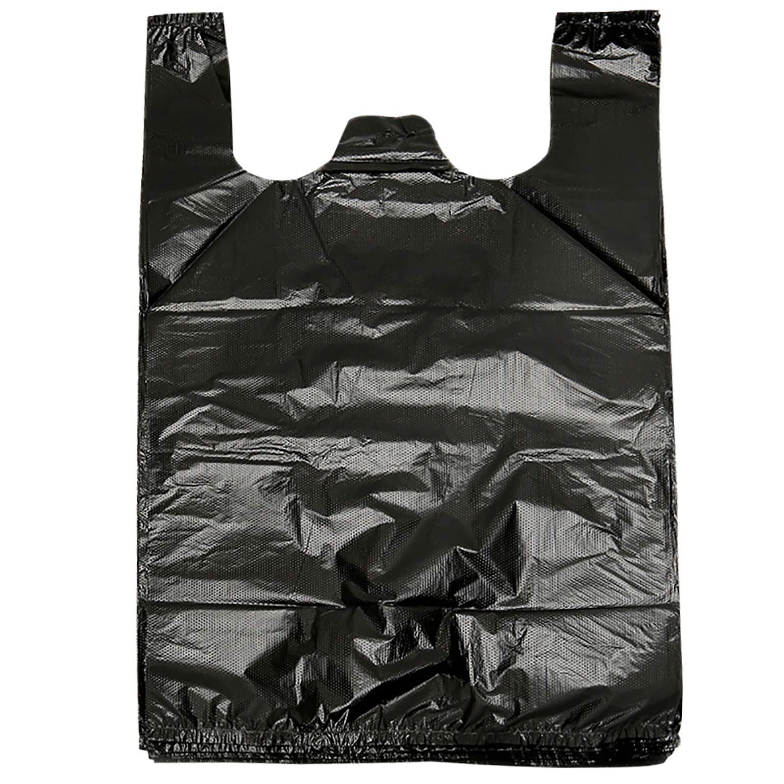 YYaaloa 100 pcs Black Trash Bags with Handles - 14x22 Super Thick 1.8mil Plastic Rubbish Bags for Office, Picnic, Kitchen, Bulk Use