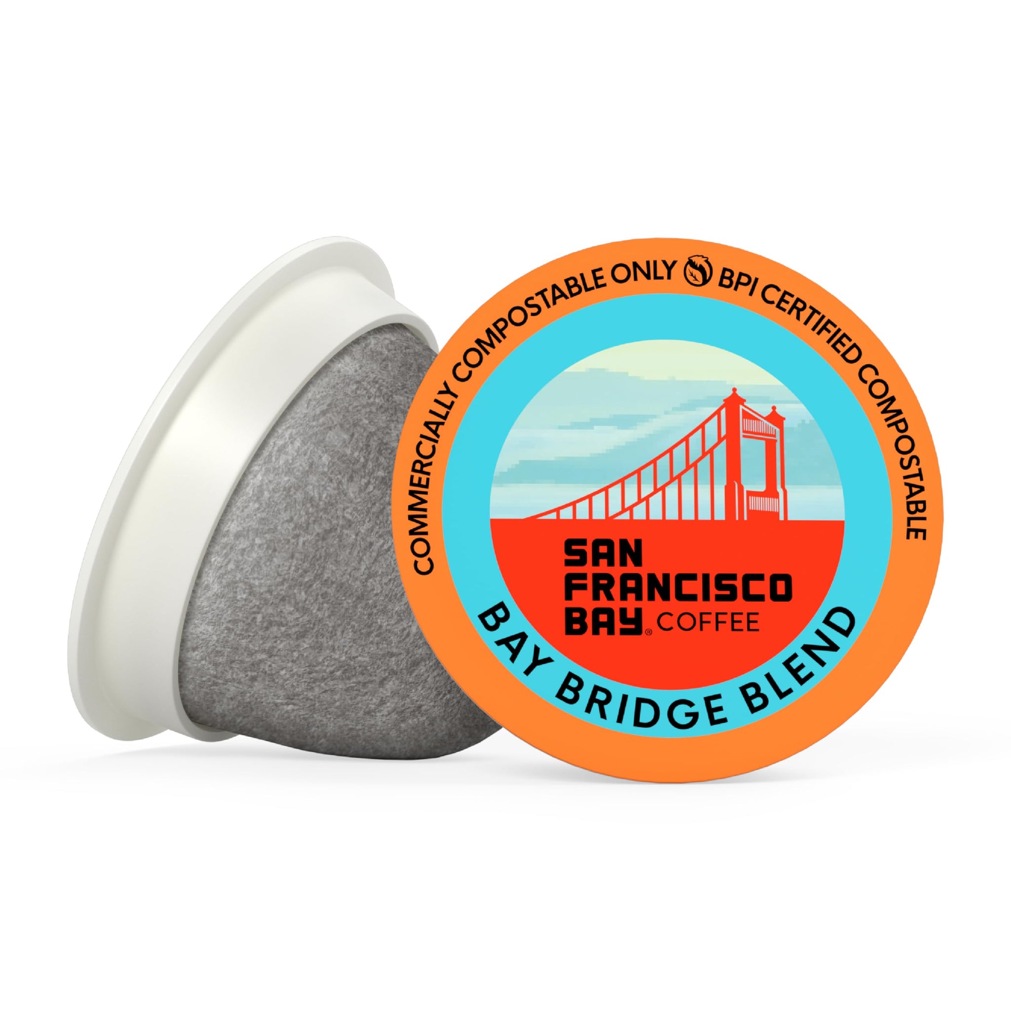 San Francisco Bay K-Cup Coffee Pods, Bay Bridge Blend (80 ct), Medium Roast, Commercially Compostable Single-Serve Coffee Pods