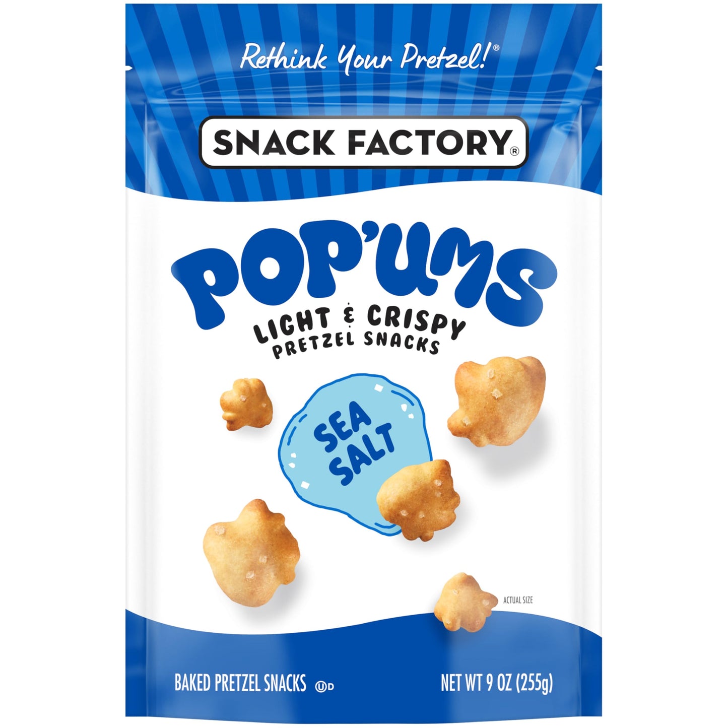 Snack Factory Pop'ums Sea Salt Pretzel Snacks, 9 Oz Bag
