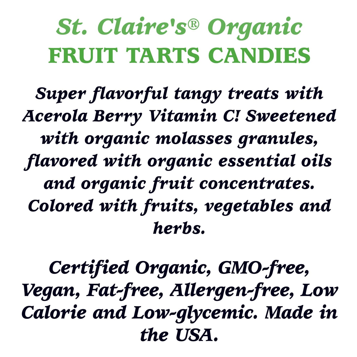 St. Claire's Organic Fruit Tart Candies, (Sweet Peach, 27 Ounce Refill Bag, over 800 pieces) | Gluten-Free, Vegan, GMO-Free, Plant-based