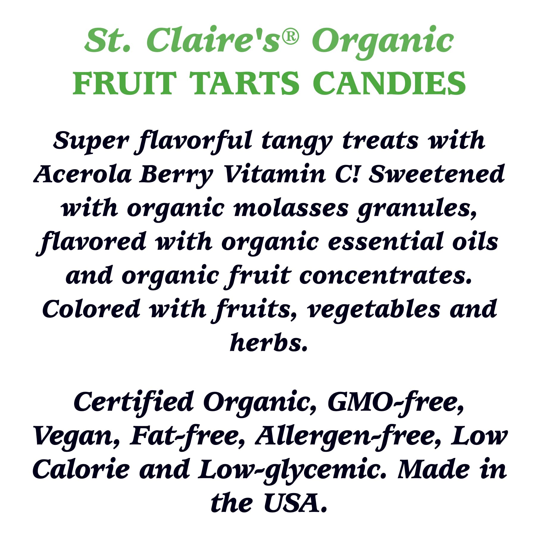 St. Claire's Organic Fruit Tart Candies, (Sweet Peach, 27 Ounce Refill Bag, over 800 pieces) | Gluten-Free, Vegan, GMO-Free, Plant-based