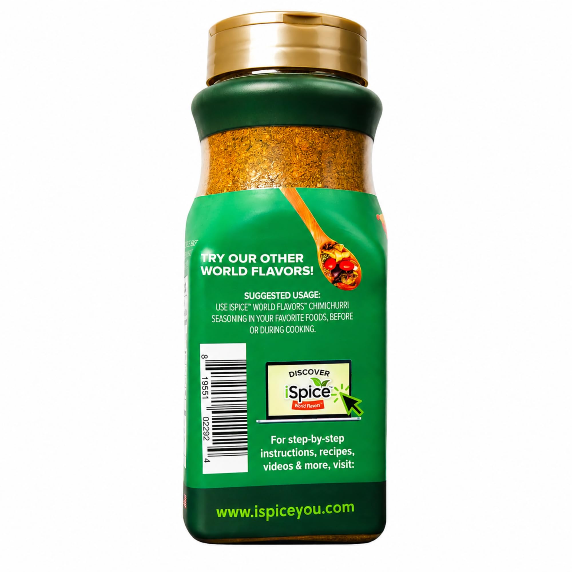 iSpice Blend | Chimichurri Seasoning | 9.77 oz | Mixed Spice & Seasoning | Bulk Size | Halal | Kosher (Chimichurri)