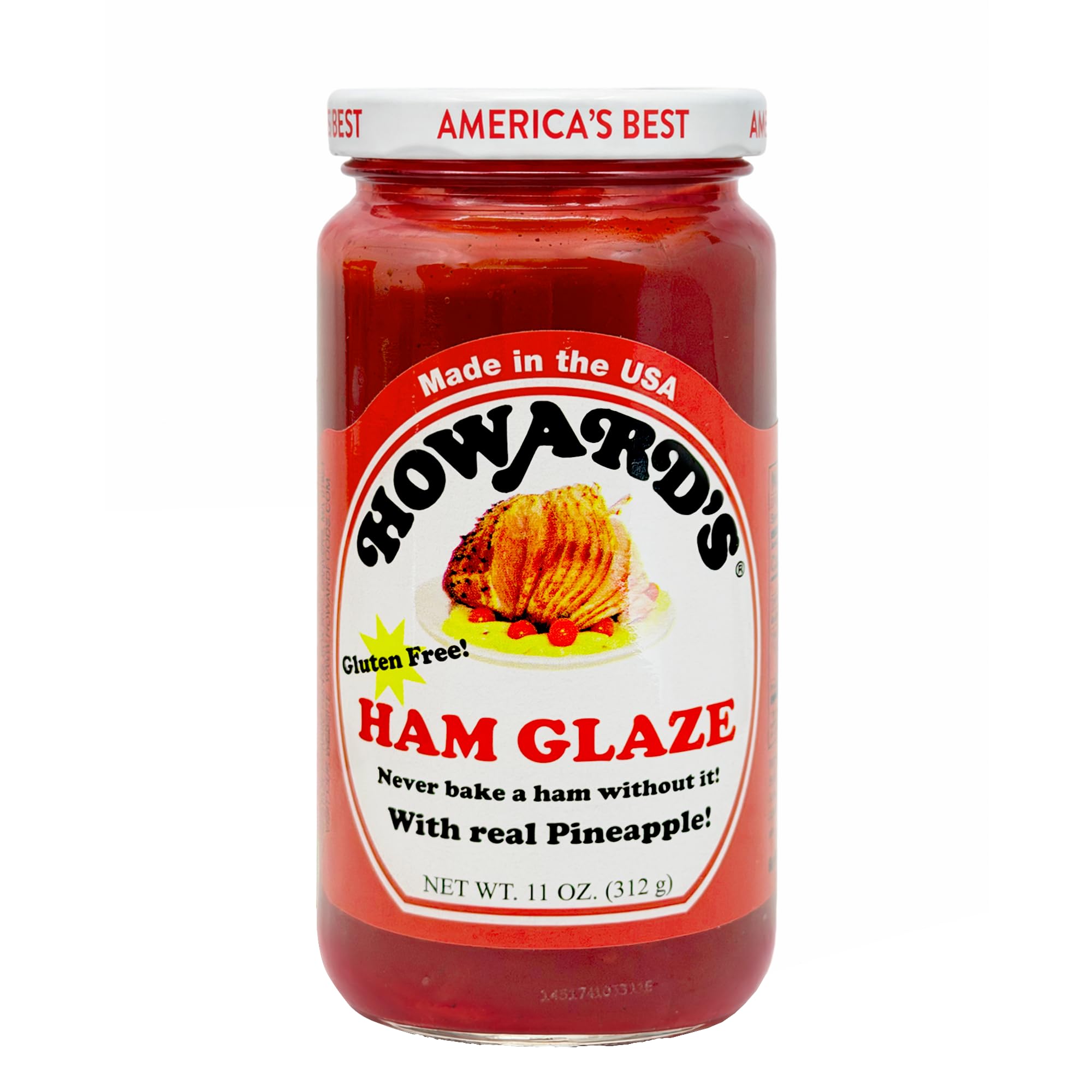 Howard’s New England Ham Glaze, 11 oz - Classic Pineapple Ham Glaze with Sweet & Tangy Flavor | Creates Golden, Glossy Finish | Perfect for Holiday