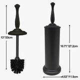 Indecor Home Matte BlackToilet Bowl Brush with Holder, Durable Bathroom Cleaning Tool, Modern Design for Easy Toilet Maintenance, Bathroom Cleaner