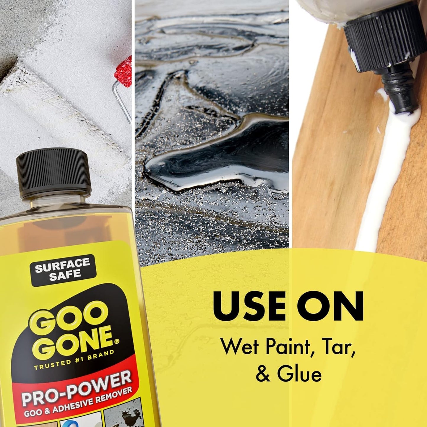 Goo Gone Spray Pro-Power Adhesive Remover with Scraper, Professional Strength, Easily Removes Wood Glue, Grease, Tar, Stickers, Goos, Wet Paint