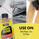Goo Gone Spray Pro-Power Adhesive Remover with Scraper, Professional Strength, Easily Removes Wood Glue, Grease, Tar, Stickers, Goos, Wet Paint