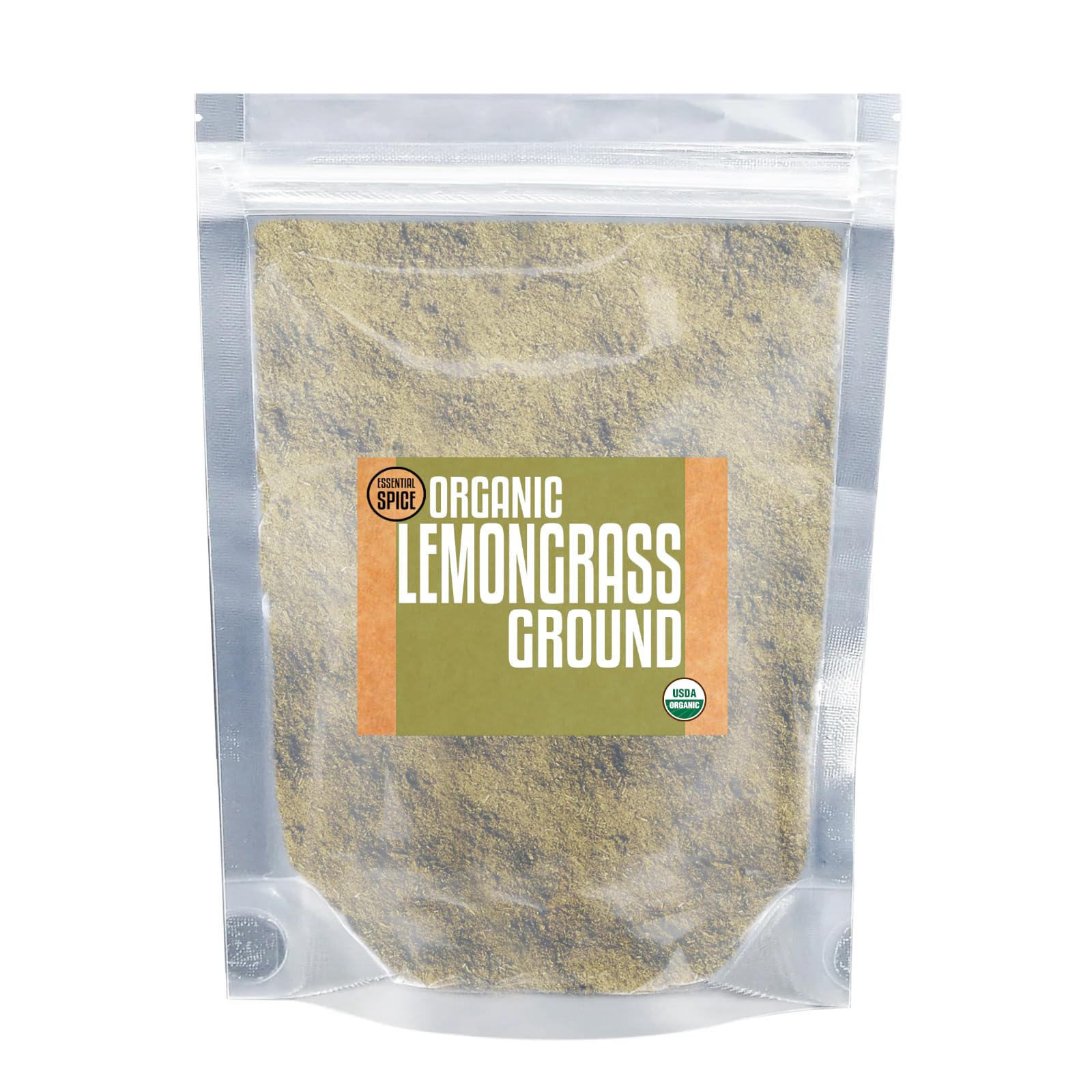 Essential Spice Organic Ground Lemongrass, 1.5 oz Tin - Citrusy, Herbal & Refreshing Flavor - Finely Ground for Curries, Soups, Marinades & Southeast