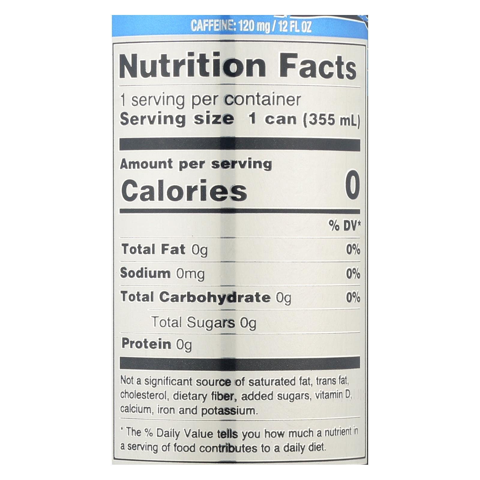 Zevia Zero Calorie Energy Drink, Kola, 12 Ounce Can