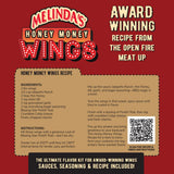 Melinda’s Honey Money Wings Recipe Kit - 3 Pack + Recipe - 2024 Open Fire Meat Up Award Winning Kit from Tony "Tone" Ramirez Includes Hot Honey