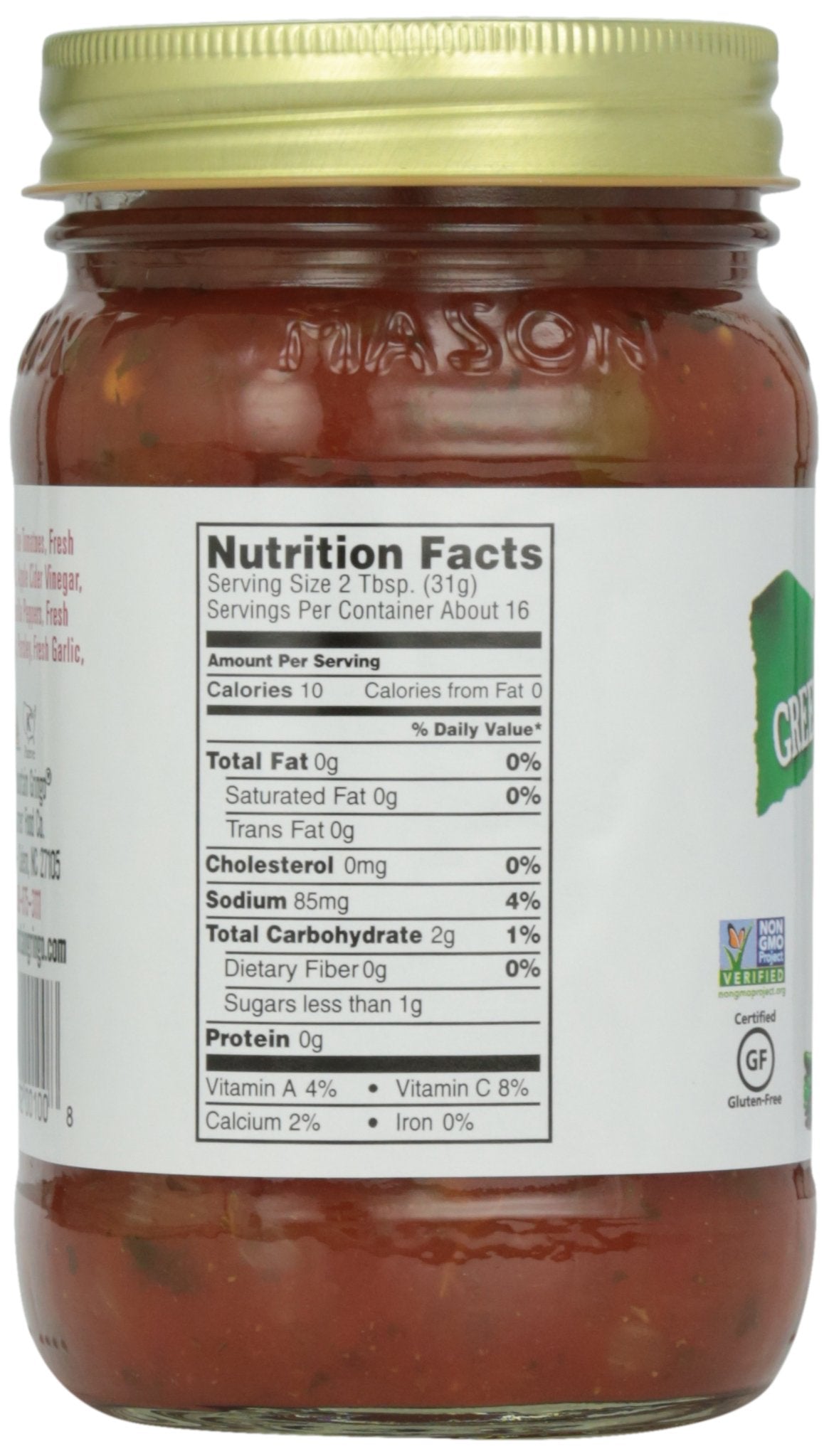Green Mountain Gringo, Salsa, Mild, 16 oz