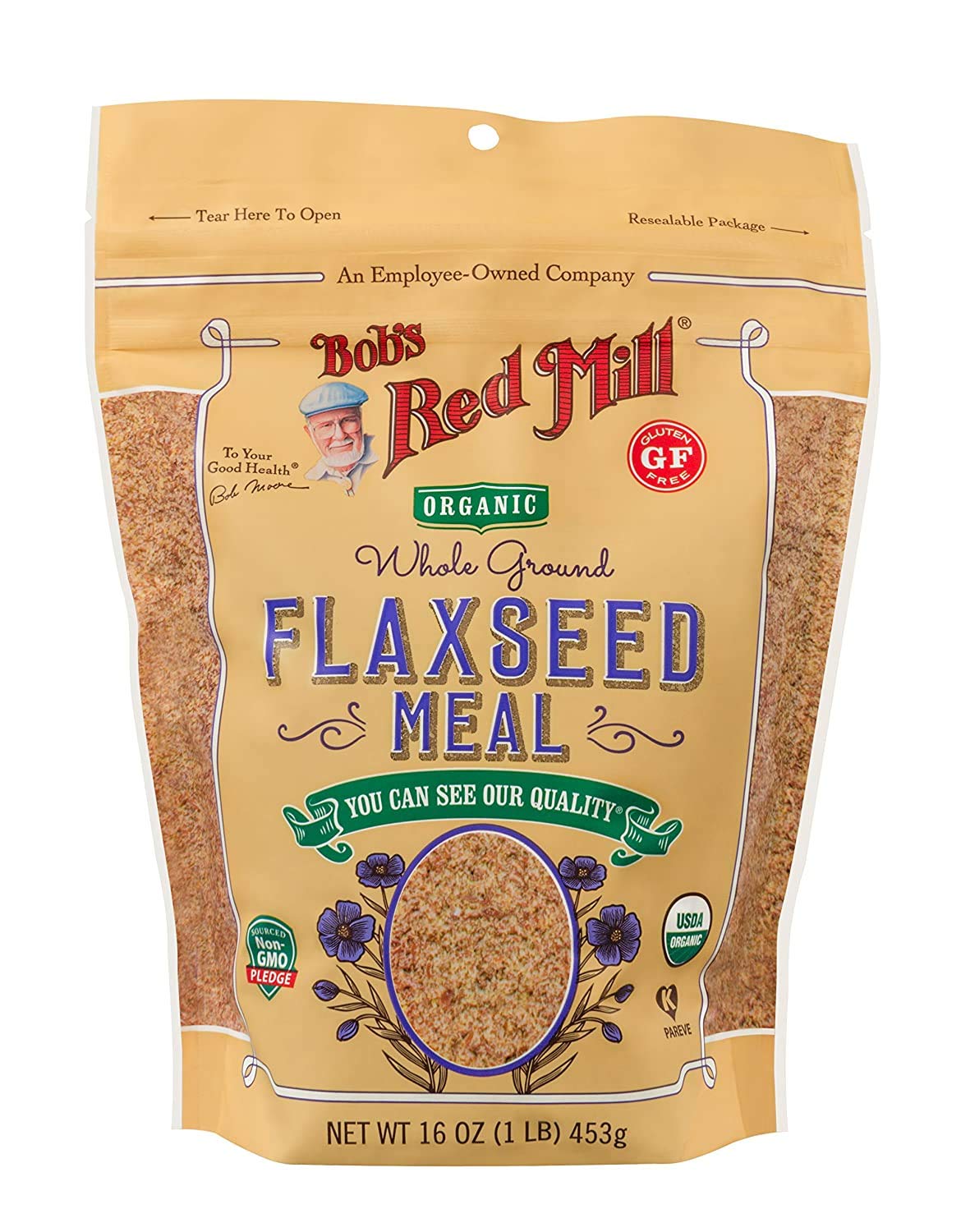 Bob's Red Mill Organic Brown Flaxseed Meal, 16-Ounce (Pack of 2)