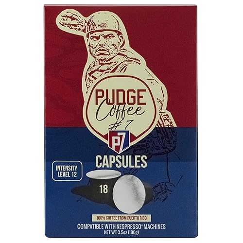 Pudge Coffee Capsules Compatible with Nespresso Brewer Machines, 18 Count (Pack of 1)