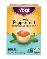 Yogi Purely Peppermint Tea 16BAGS NET WT 0.85OZ (24G)