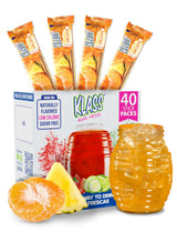 Klass Aguas Frescas, Powdered Drink Mix Variety Pack, 40 Singles Zero Sugar & Caffeine-Free Powder Packets, Water Drink Mix, Flavor: Pineapple