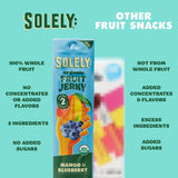 Solely, Organic Mango Blueberry Fruit Jerky, 0.8 Ounce