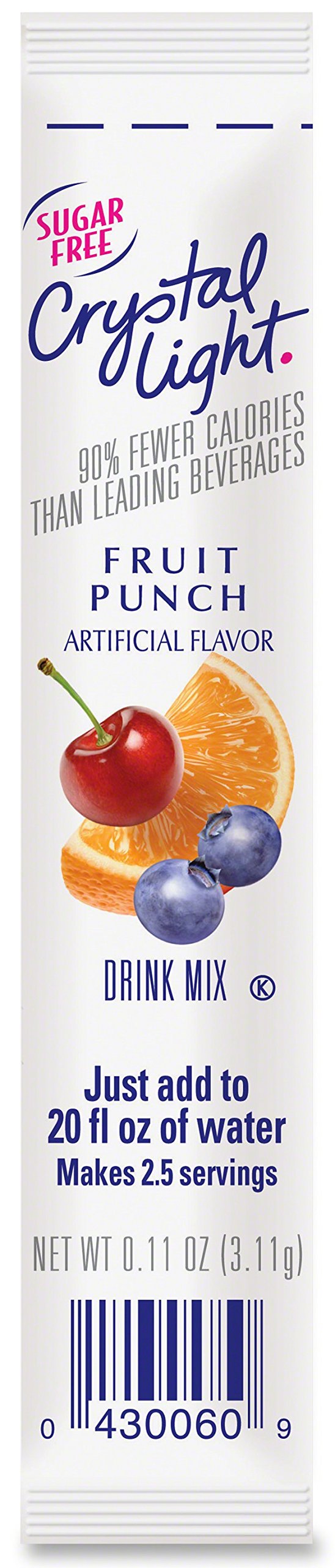 Crystal Light On-The-Go Drink Mix, Fruit Punch (Pack of 90)