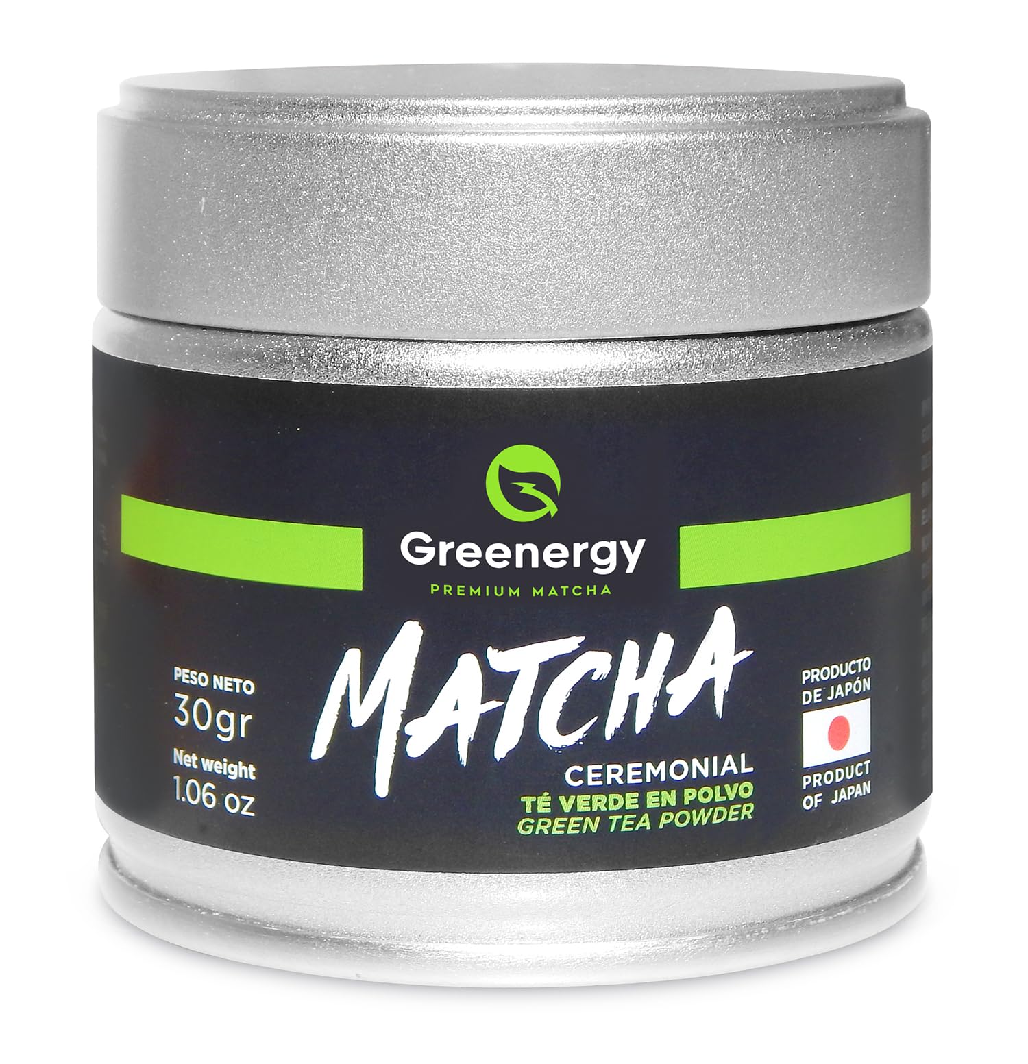 Greenergy Ceremonial Matcha Green Tea Powder, Premium Japanese, 1.06 oz (30g)