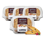 DeLallo Cranberry Walnut Biscotti, (4 Pack) Authentic Italian Recipe, Small Batch Twice Baked Cookies, Non-GMO, Kosher Italian Biscuits, Made with All