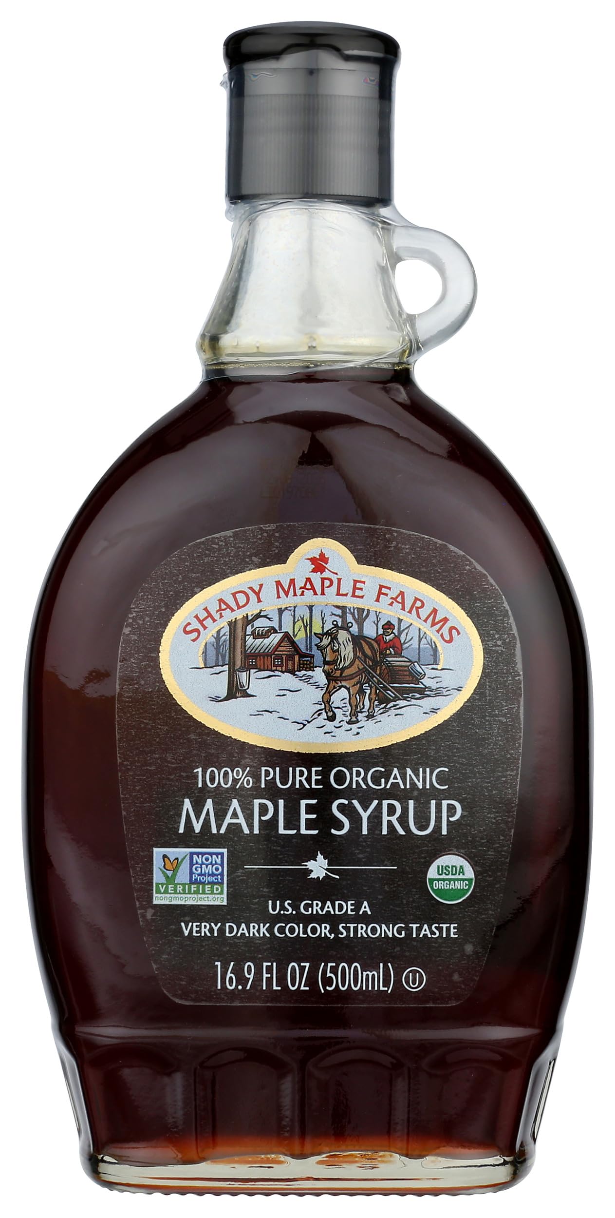 SHADY MAPLE FARMS Organic Very Dark Maple Syrup, 16.9 FZ