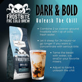 Fresh Roasted Coffee, Organic Dark & Bold Frostbite Cold Brew Whole Bean Coffee, Dark Roast, USDA Organic, Kosher, 12 oz