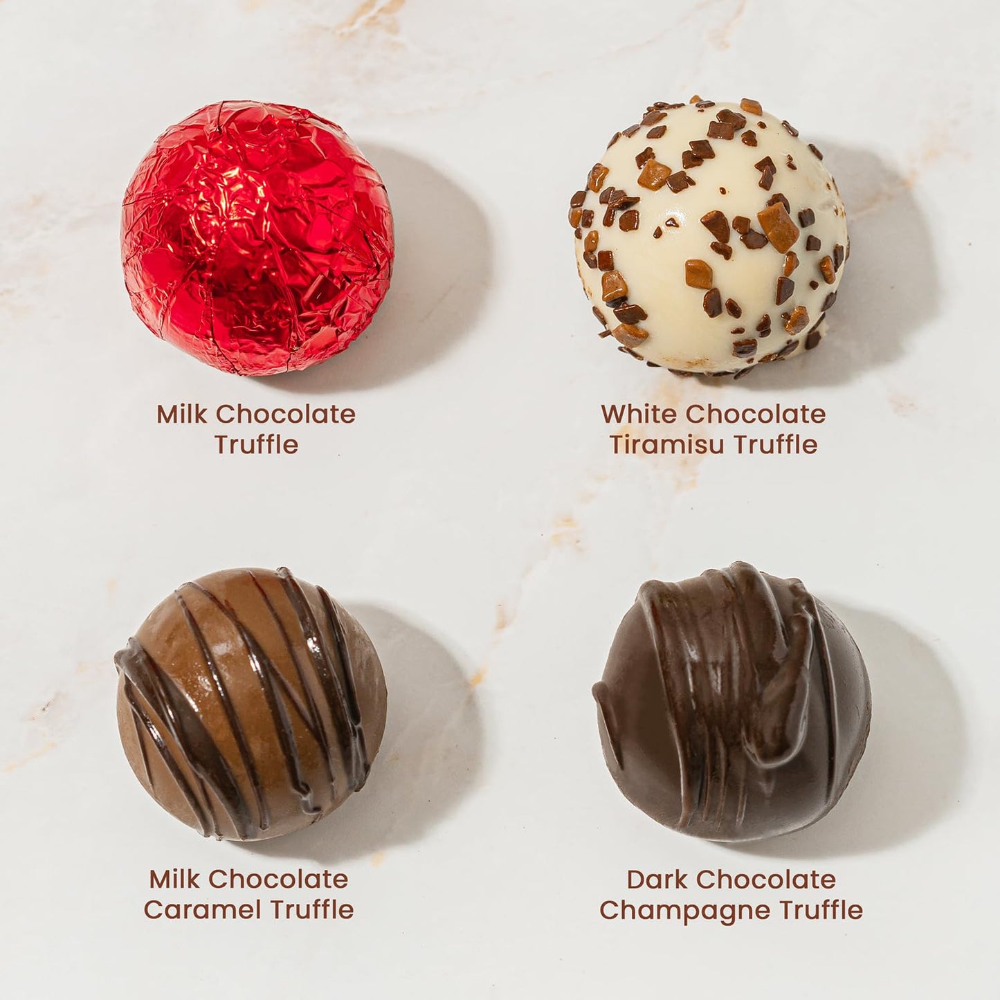 Chocolate Gift Basket, Candy Food Gifts, Gourmet Snack Bow Tin Box, Present Idea, Corporate Him, Her, Men, Women, Family- Truffle Assortment- Brown