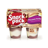 Snack Pack Pie Pudding Chocolate and Vanilla, 13 Oz, 4 Ct Cups