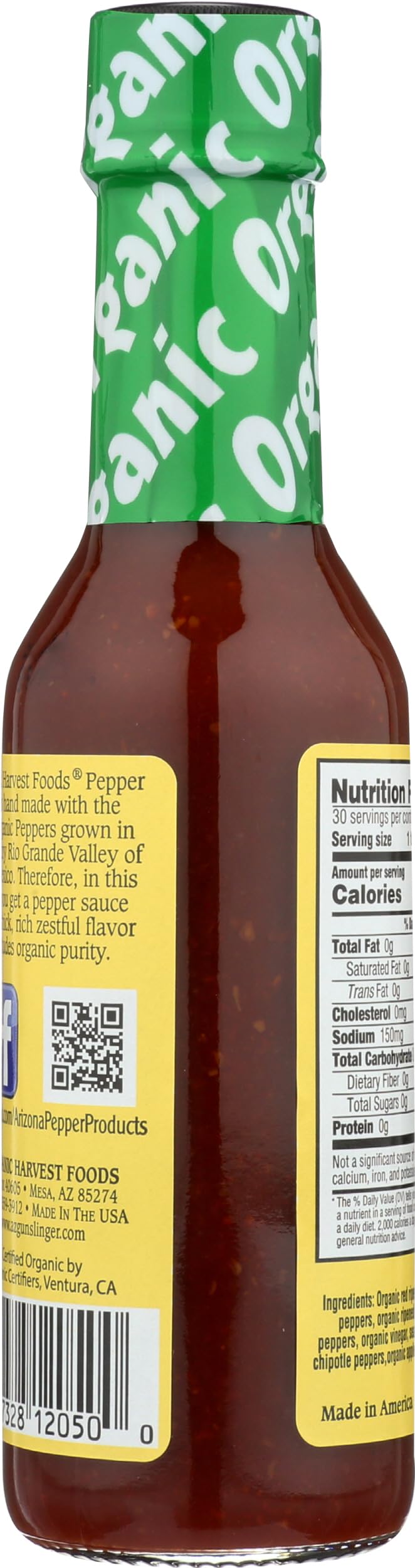 Organic Harvest, Sauce Chipotle Habanero Organic, 5 Ounce
