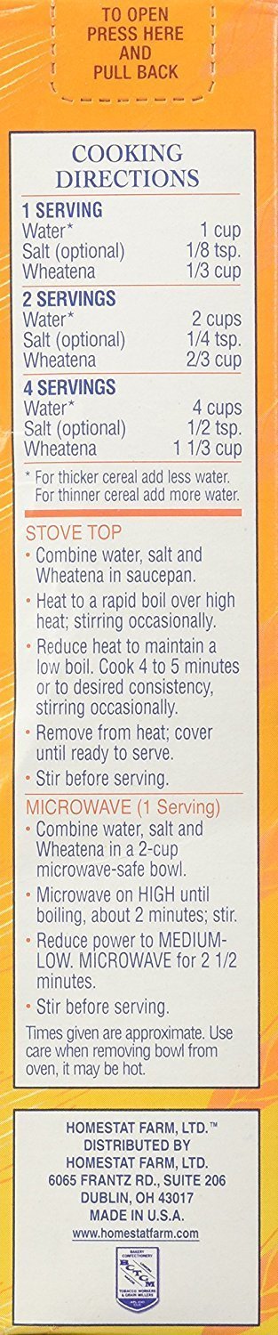 Wheatena Wheat Cereal, 20 Ounce - 12 per case.