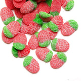 Candy Club Gourmet Gummy Sour Strawberries, Gluten Free, Sweet, Sour, and Chewy Fruit Treats for Gifts, Parties, Snacks, Candy Buffets, etc. - 7oz Jar