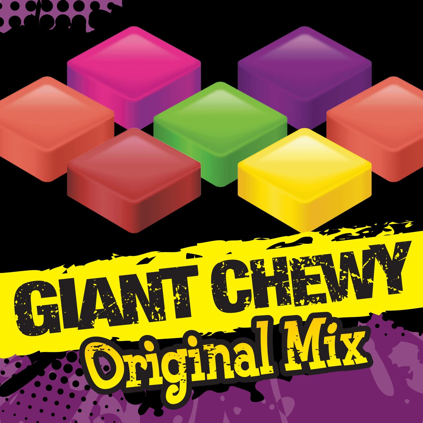 Giant Chewy Fruit Candy Mix - 38 oz Tub - Assorted Fruit Chew Candy - Individually Wrapped Mixed Fruit Chewy Candy for Parties and Snacking