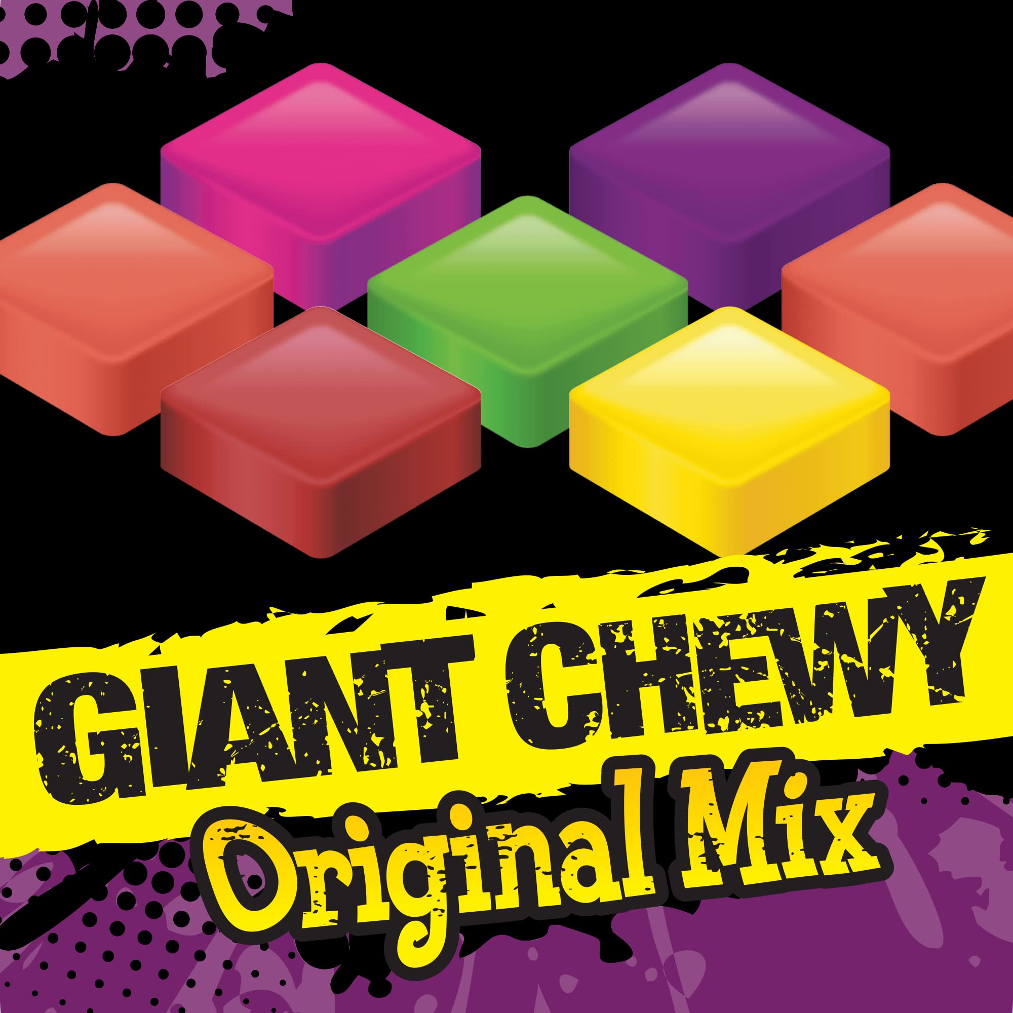 Giant Chewy Fruit Candy Mix - 38 oz Tub - Assorted Fruit Chew Candy - Individually Wrapped Mixed Fruit Chewy Candy for Parties and Snacking